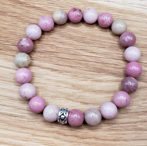 SOLD Rhonodite Beads Bracelet - Picture 2 of 9